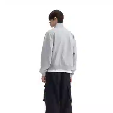 沐诚阳译 纯色拉链立领长袖卫衣 男款