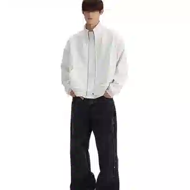 沐诚阳译 纯色拉链立领长袖卫衣 男款