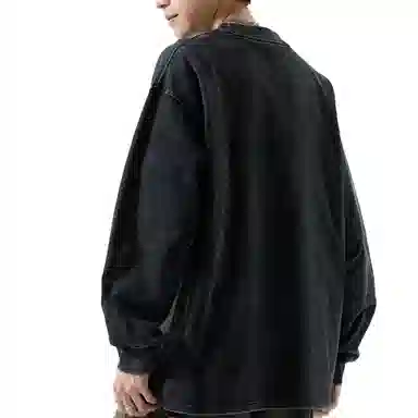 沐诚阳译 复古简约潮扎染渐变字母美式卫衣 男款