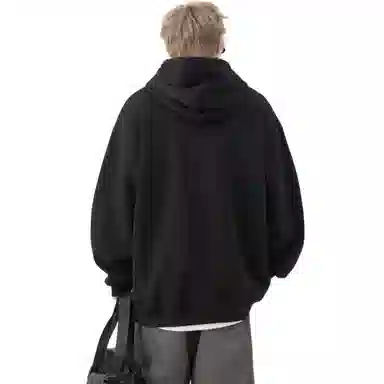 沐诚阳译 连帽潮宽松青少年百搭情侣帽衫卫衣 男女同款