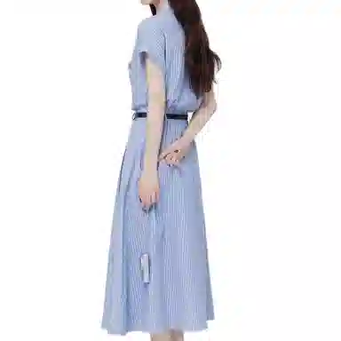 小卷要加油 韩系穿搭时尚短袖连衣裙 女款