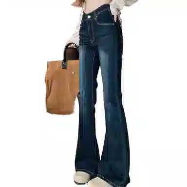 苏九儿 辣妹弹力修身微喇马蹄牛仔裤 女款