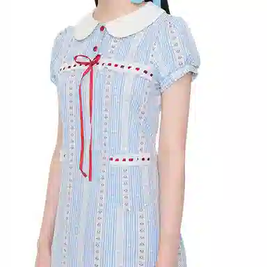 苏九儿 甜美娃娃领可爱减龄短袖连衣裙 女款