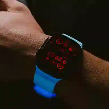 亿祈发 表带 苹果适用 硅胶材质 冰蓝夜光男女通用