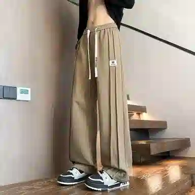 虫小绿 潮牌时尚直筒裤阔腿休闲长裤 男女同款