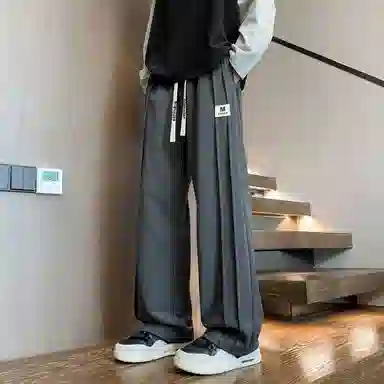 虫小绿 潮牌时尚直筒裤阔腿休闲长裤 男女同款