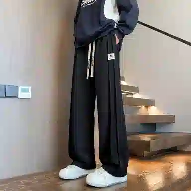 虫小绿 潮牌时尚直筒裤阔腿休闲长裤 男女同款