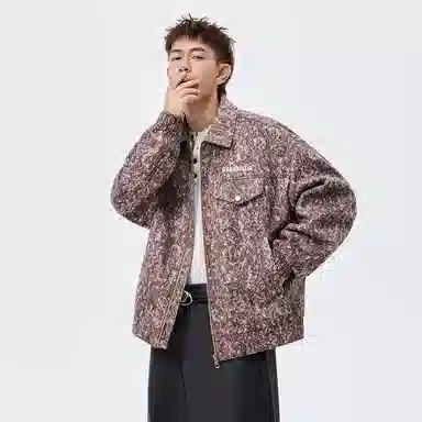 虫小绿 品牌字母麂皮绒休闲潮流百搭大码夹克外套 男女同款