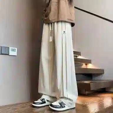 虫小绿 潮牌时尚直筒裤阔腿休闲长裤 男女同款