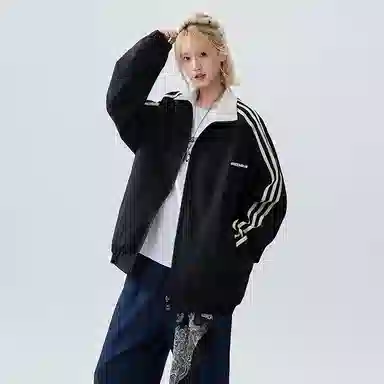 虫小绿 双面穿落肩宽松外套夹克 男女同款
