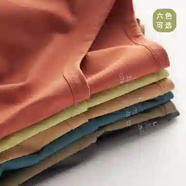 莫代尔 长绒纯棉圆领宽松纯色短袖连衣裙 女款