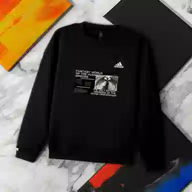 adidas LABEL VLogo Crewneck Sweatshirt Black