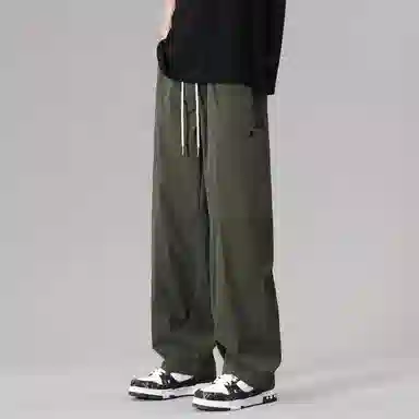 赛琪 日系复古基础款纯色简约阔脚直筒工装机能风宽松百搭垂感休闲裤 男女同款