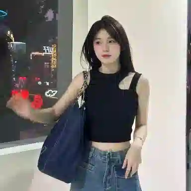 天才小熊 潮流时尚甜辣妹上衣无袖背心 女款