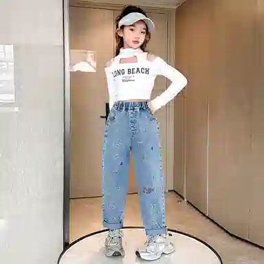 天才小熊牛仔裤 亲肤潮流时尚 儿童款