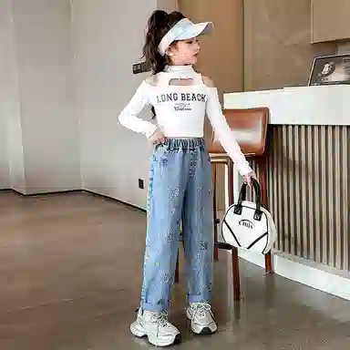 天才小熊牛仔裤 亲肤潮流时尚 儿童款