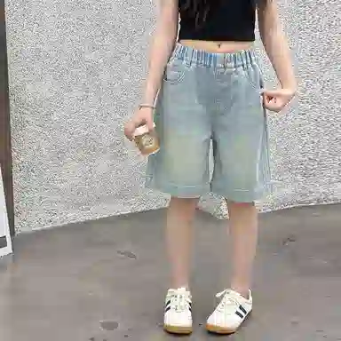 天才小熊 透气简约百搭短裤 儿童款