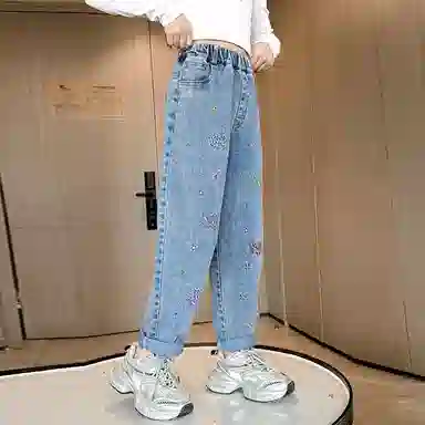 天才小熊牛仔裤 亲肤潮流时尚 儿童款