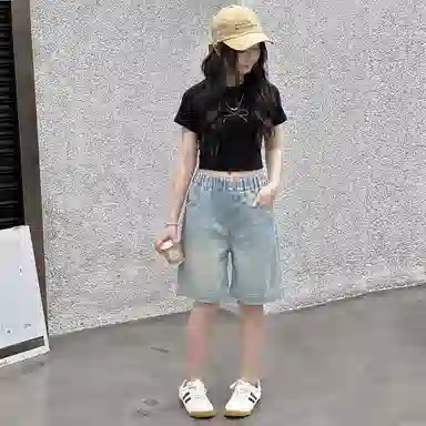 天才小熊 透气简约百搭短裤 儿童款