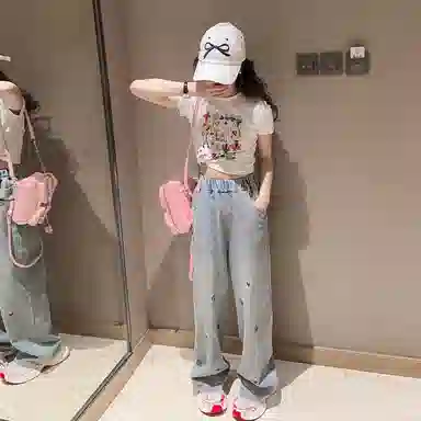 天才小熊牛仔裤 透气百搭简约 儿童款