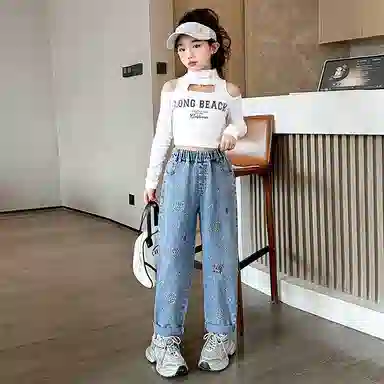 天才小熊牛仔裤 亲肤潮流时尚 儿童款