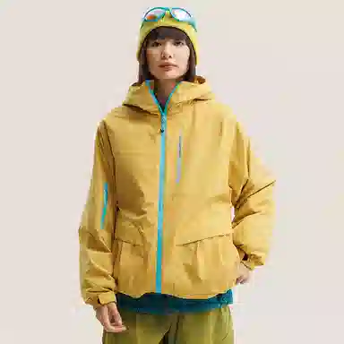 山系户外徒步登山舒适时尚连帽短款外套 冲锋衣 男女同款