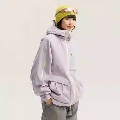 山系户外徒步登山舒适时尚连帽短款外套 冲锋衣 男女同款