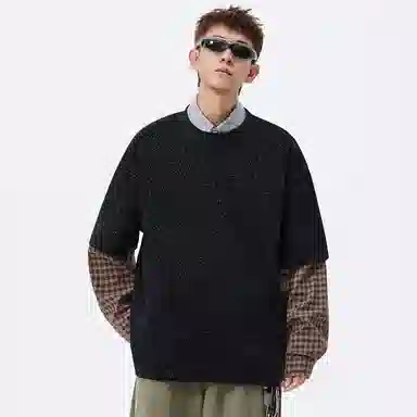 FORHUG Colorblock Striped Long Sleeve Tee