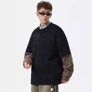 FORHUG Colorblock Striped Long Sleeve Tee