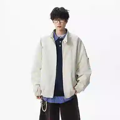 假日伯爵 美式纯色简约痞帅翻领百搭休闲通勤高品质外套潮流时尚春秋季宽松夹克 男女同款
