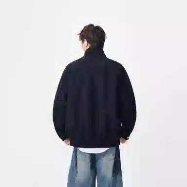 假日伯爵 美式复古高街痞帅机能风工装外套男潮牌高级感多口袋立领小众袖口褶皱设计感潮流宽松休闲夹克 男女同款