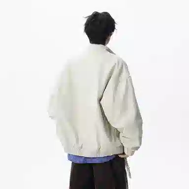 假日伯爵 美式纯色简约痞帅翻领百搭休闲通勤高品质外套潮流时尚春秋季宽松夹克 男女同款