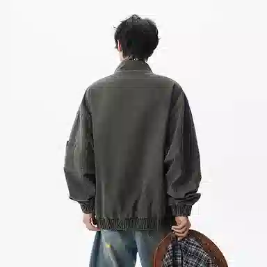 假日伯爵 美式纯色简约痞帅翻领百搭休闲通勤高品质外套潮流时尚春秋季宽松夹克 男女同款