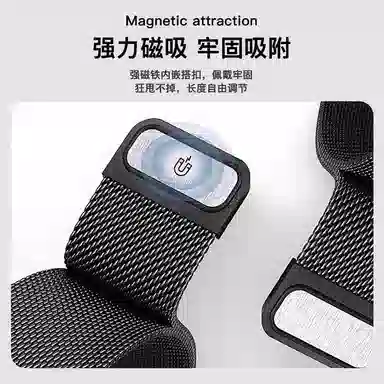 沃物赫 表带 小米适用 金属材质 米兰尼斯时尚百搭简约夏季透气手表表带 男女同款通用