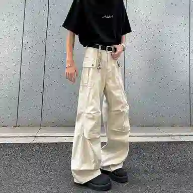 悍戈 美式高街复古轻奢小众工装裤 男女同款