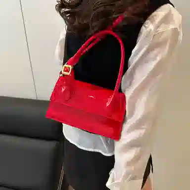 米囹 软面皮小方包 高质感 单肩斜挎包 常规 黑色