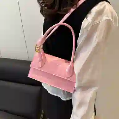米囹 软面皮小方包 高质感 单肩斜挎包 常规 黑色