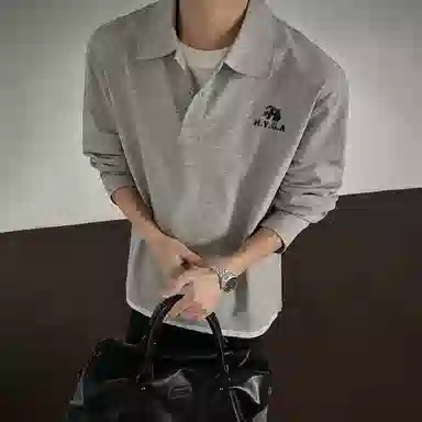 H.V.G.A logocleanfitallgreyPolo