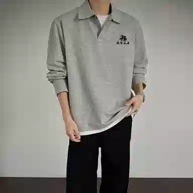 H.V.G.A logocleanfitallgreyPolo