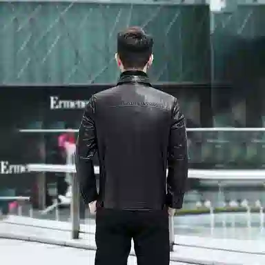 美式复古高档轻奢头层牛皮潮流工装皮夹克皮衣 男款