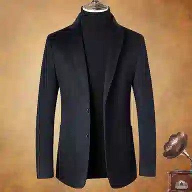 轻奢高端商务休闲百搭保暖羊绒羊毛呢西服外套西装 男款