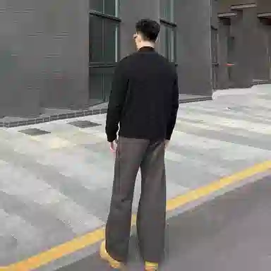 悍戈 融合多种风格的重磅小众高级感立领半拉链长袖内搭针织衫 男女同款