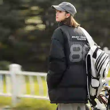 TONYKRZ Logo Stripe Down Jacket