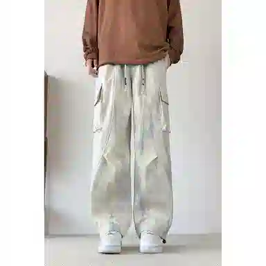 悍戈 美式高街复古扎染工装裤 多元素融合 舒适百搭 适合日常户外穿着休闲裤 男女同款