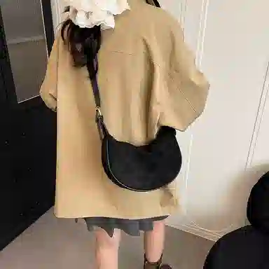 ORANGE BEAN Retro Matte Dumpling Bag