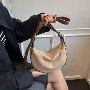 ORANGE BEAN Retro Matte Dumpling Bag