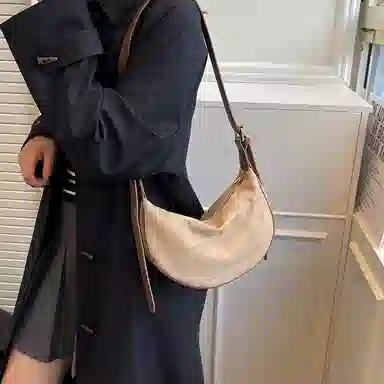 ORANGE BEAN Retro Matte Dumpling Bag