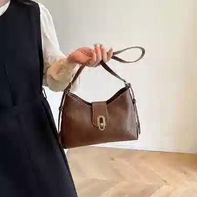 ORANGE BEAN PU Tote