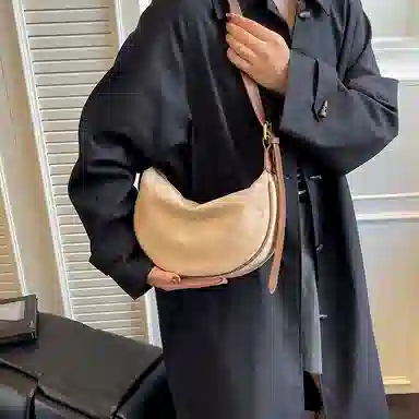 ORANGE BEAN Retro Matte Dumpling Bag