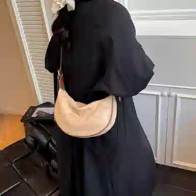 ORANGE BEAN Retro Matte Dumpling Bag